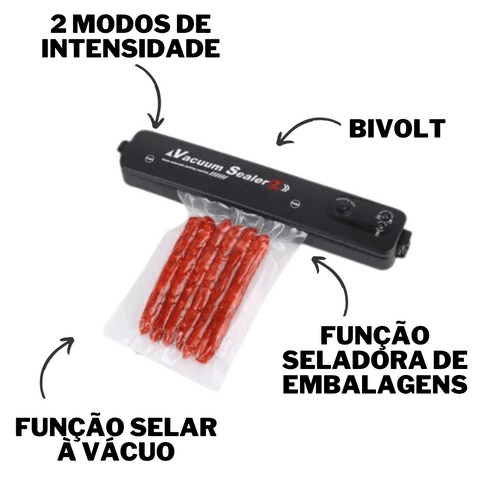 Seladora à Vácuo Para Armazenar Alimentos - Vaccum Sealer