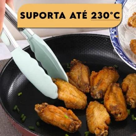 Kit Utensílios de Cozinha em Silicone Cabo de Madeira - 12 Peças